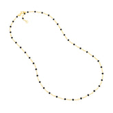 Black Enamel Bead Piatto Necklace